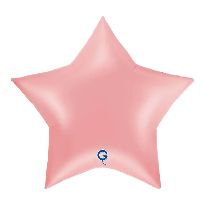 Balon foliowy Gwiazdka 18" (45 cm) Różowa, matowa