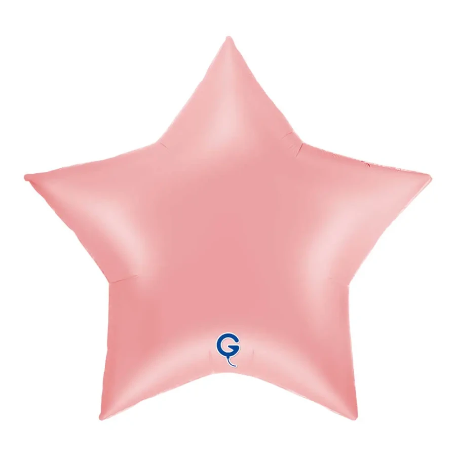 Balon foliowy Gwiazdka 18" (45 cm) Różowa, matowa