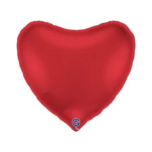 Balon foliowy Serce 18" (45 cm) Czerwony Rubin, satynowy