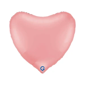 Balon foliowy Serce 18" (45 cm) Różowy, matowy