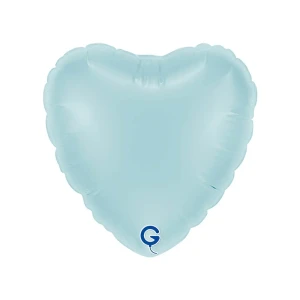 Balon foliowy Serce 18" (45 cm) Pastelowy Niebieski