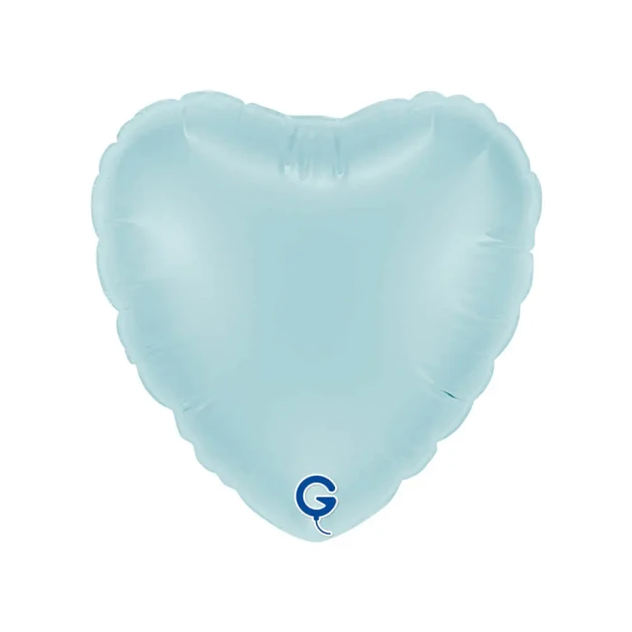 Balon foliowy Serce 18" (45 cm) Pastelowy Niebieski