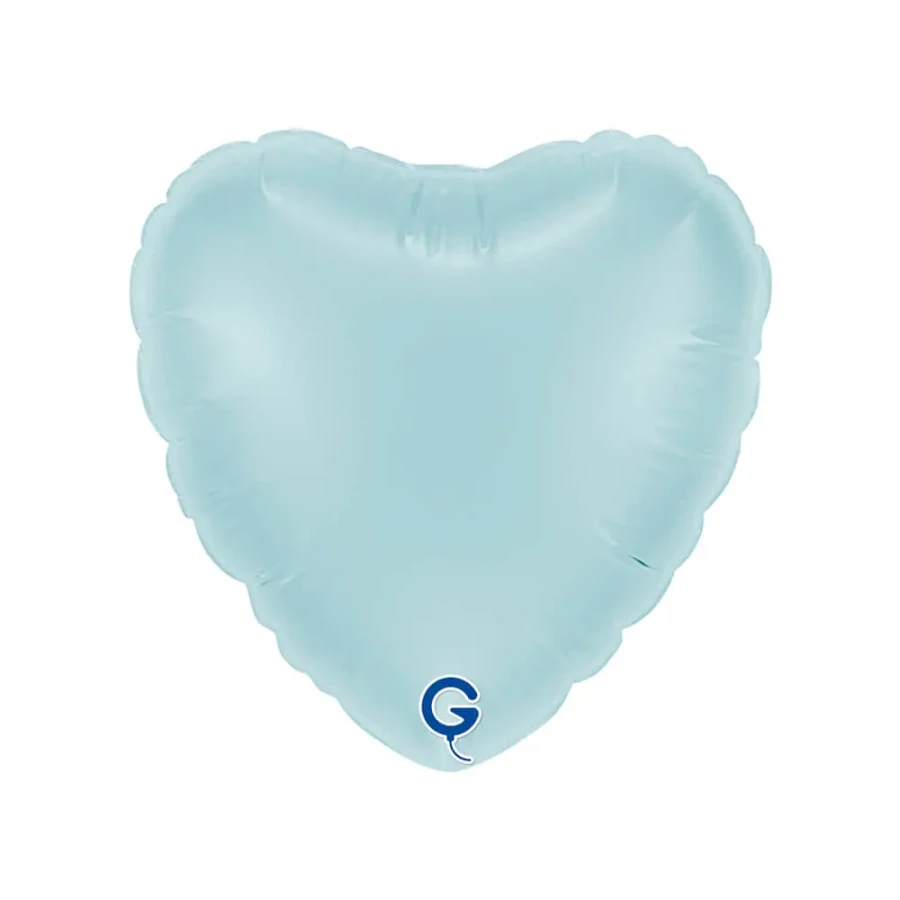 Balon foliowy Serce 18" (45 cm) Pastelowy Niebieski