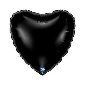 Balon foliowy Serce 18" (45 cm) Czarny