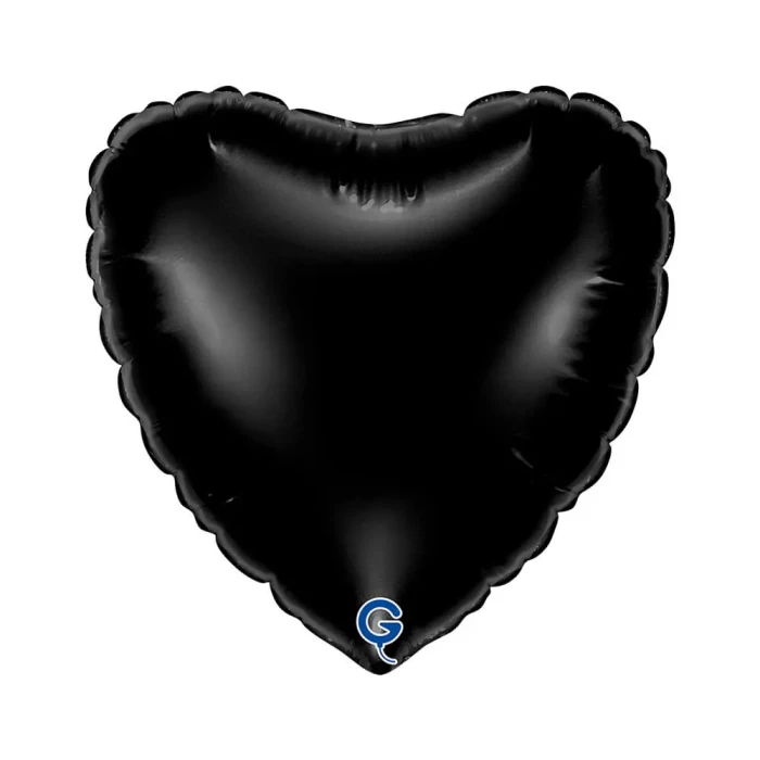 Balon foliowy Serce 18" (45 cm) Czarny