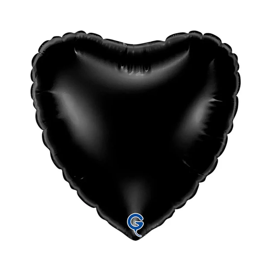 Balon foliowy Serce 18" (45 cm) Czarny