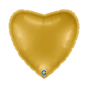Balon foliowy Serce 18" (45 cm) Złoty