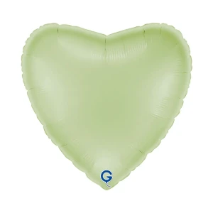 Balon foliowy Serce 18" (45 cm) Oliwkowy Zielony, satynowy