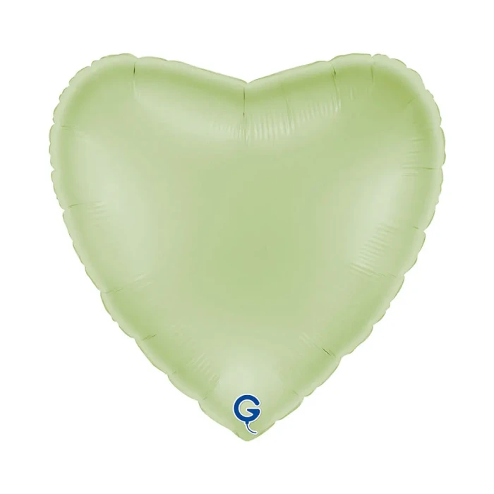 Balon foliowy Serce 18" (45 cm) Satynowy Oliwkowy Zielony