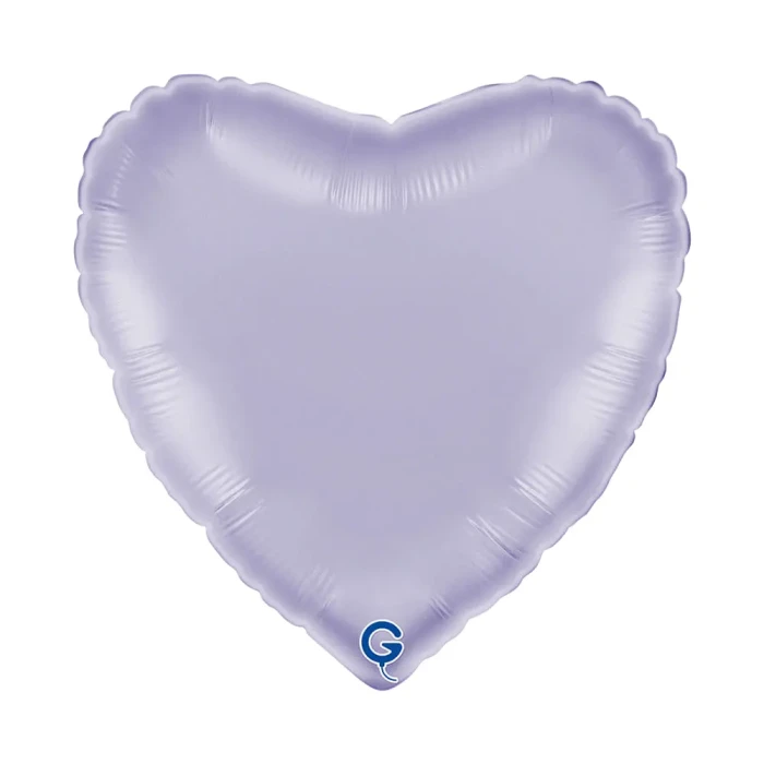 Balon foliowy Serce 18" (45 cm) Liliowy, satynowy