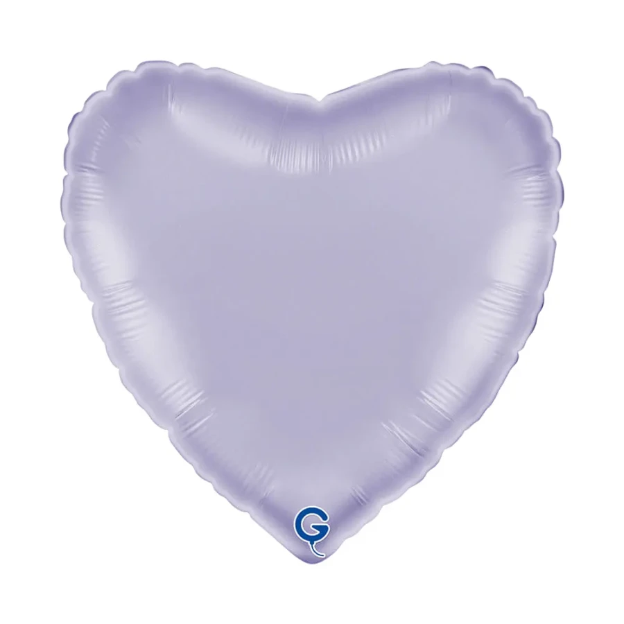Balon foliowy Serce 18" (45 cm) Liliowy, satynowy