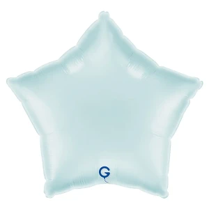 Balon foliowy Gwiazdka 18" (45 cm) Pastelowy Niebieski, satynowy