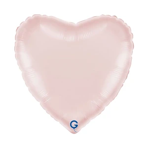 Balon foliowy Serce 18" (45 cm) Pastelowy Różowy, satynowy
