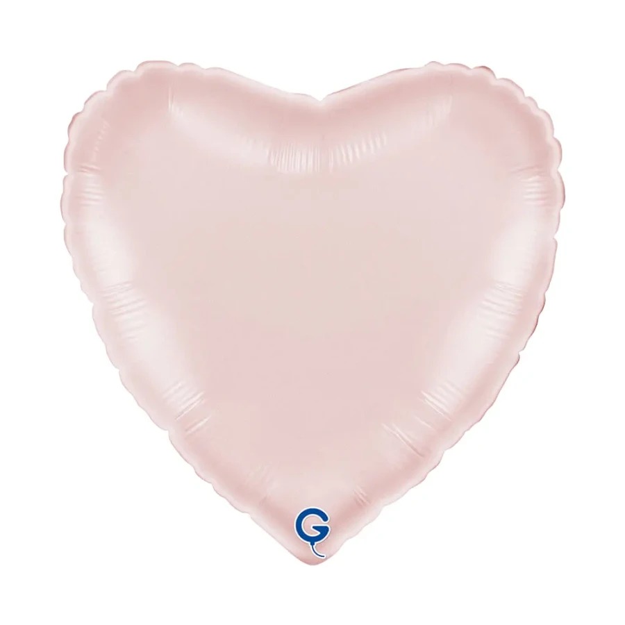 Balon foliowy Serce 18" (45 cm) Pastelowy Różowy, satynowy