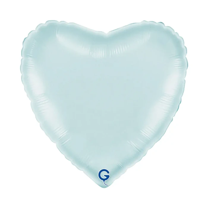 Balon foliowy Serce 18" (45 cm) Pastelowy Niebieski, satynowy