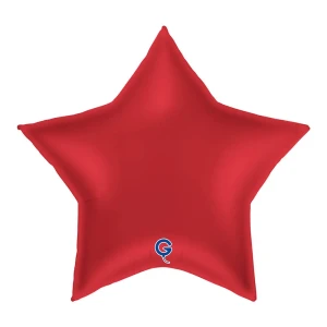 Balon foliowy Gwiazdka 18" (45 cm) Czerwony Rubin, satynowy