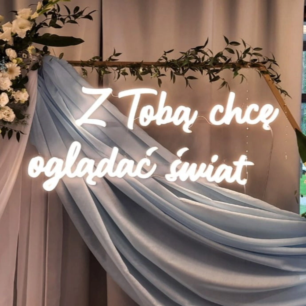Napis led- Z Tobą chcę oglądać świat - wersja 1