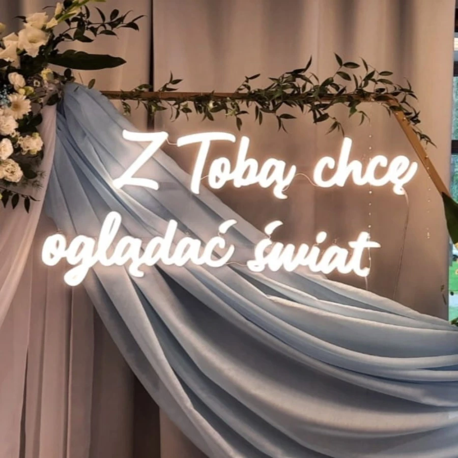 Napis led- Z Tobą chcę oglądać świat - wersja 1