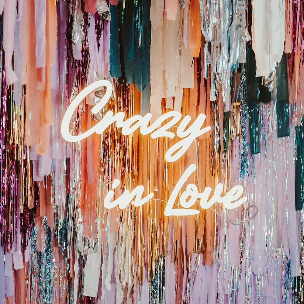 Napis led- Crazy in love - wersja 2