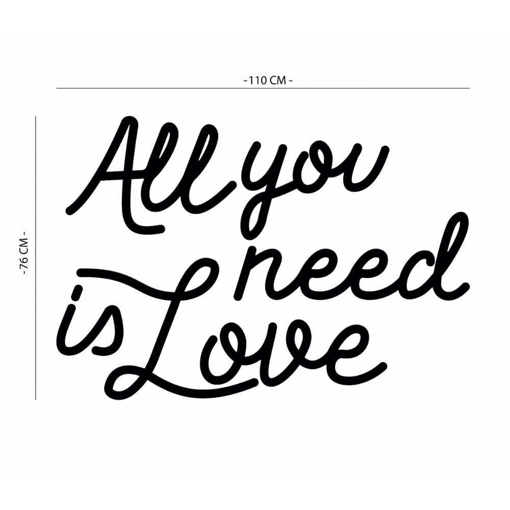 Napis led- All you need is love