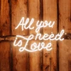 Napis led- All you need is love, neon ślubny