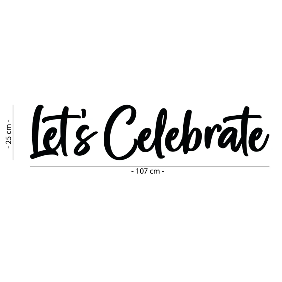 Napis led- Let's Celebrate - wersja 1