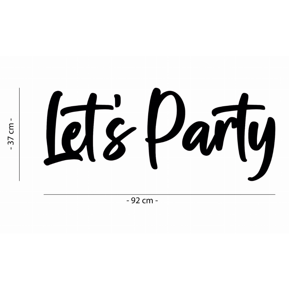 Napis led- Let's Party - wersja 1
