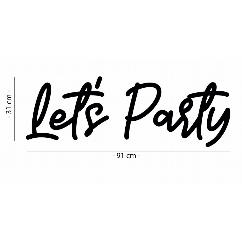 Napis led- Let's Party - wersja 2
