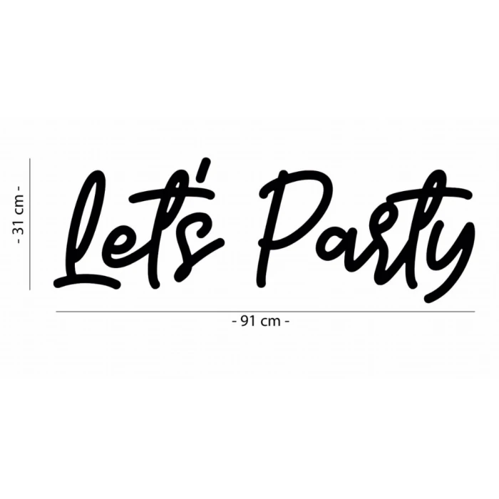 Napis led- Let's Party - wersja 2