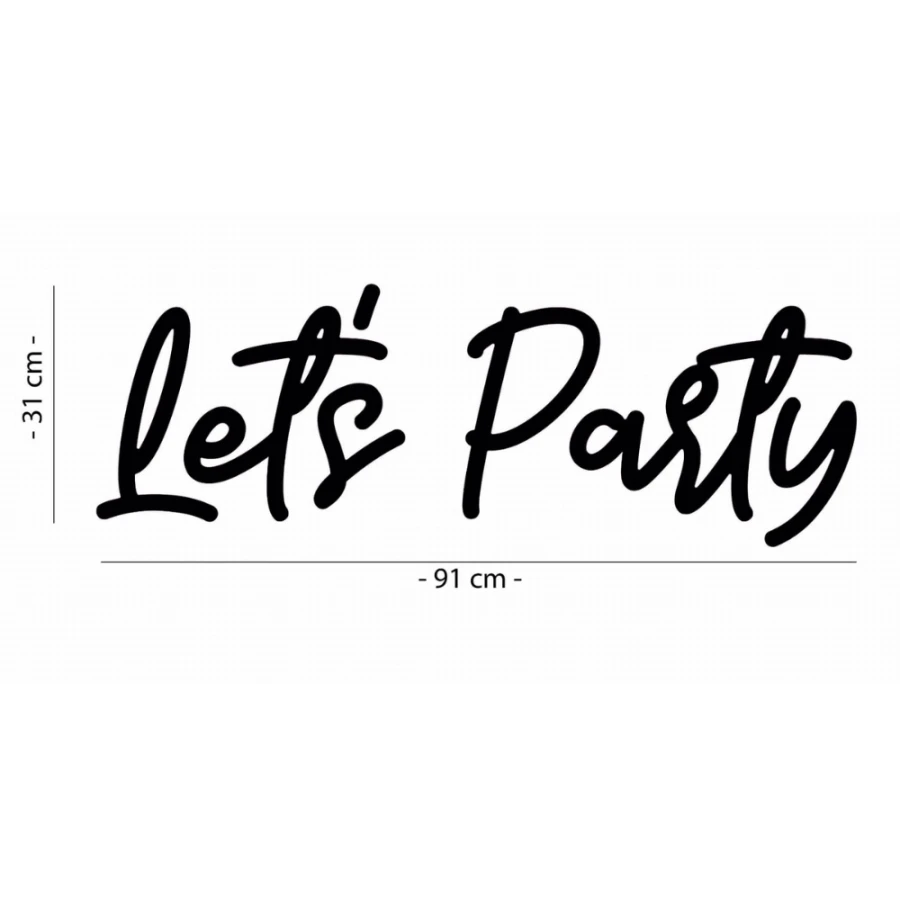 Napis led- Let's Party - wersja 2
