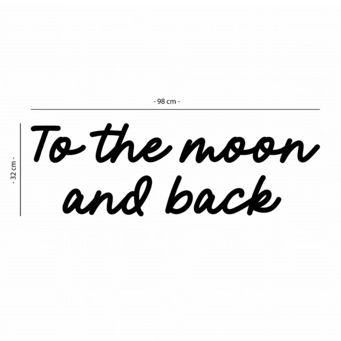 Napis led- To the moon and back - wersja 1