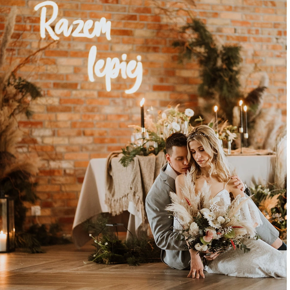 Napis led- Razem lepiej- wersja 1