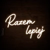 Napis led- Razem lepiej- wersja 2, neon ślub
