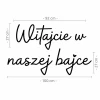 Napis led- Witajcie w naszej bajce, wymiary