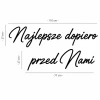 Napis led - Najlepsze dopiero przed nami, wymiary
