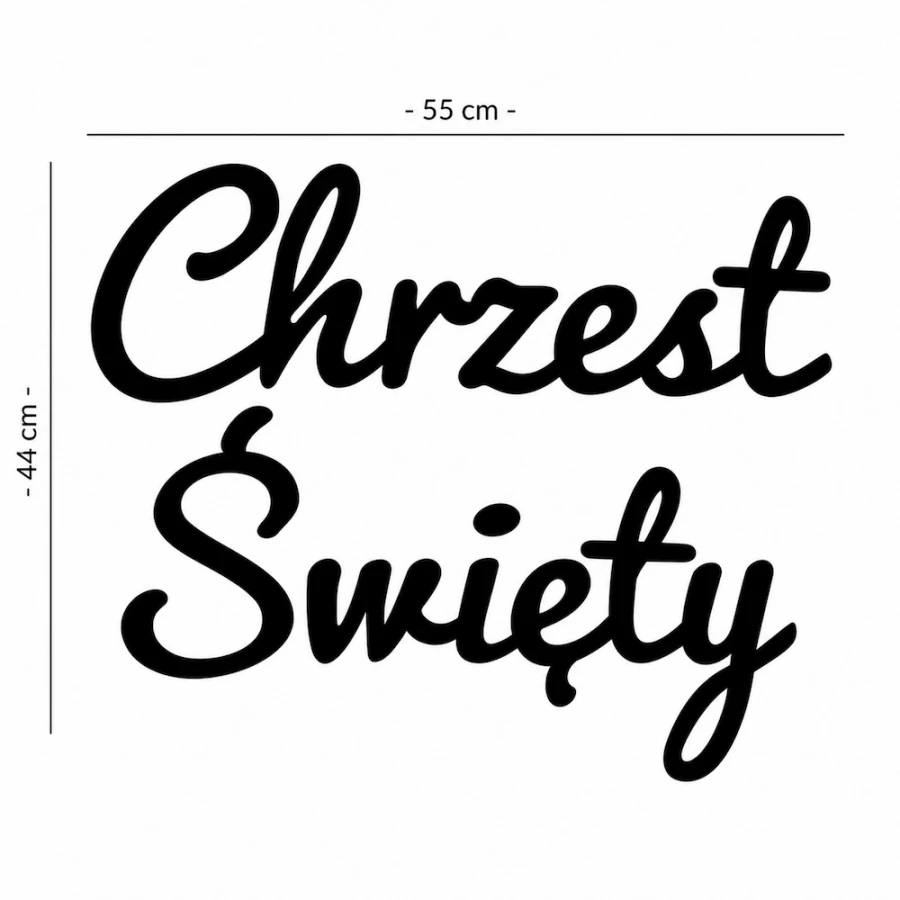 Napis led - Chrzest Święty - wariant 2, neon dekoracja