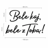 Napis led - Bele kaj, bele z Tobą!, wymiary