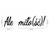 Napis led - Ale miło(ść)! , wymiary