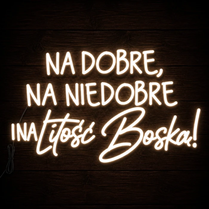 Napis led - Na dobre, na niedobre i na litość boską! - wariant 1