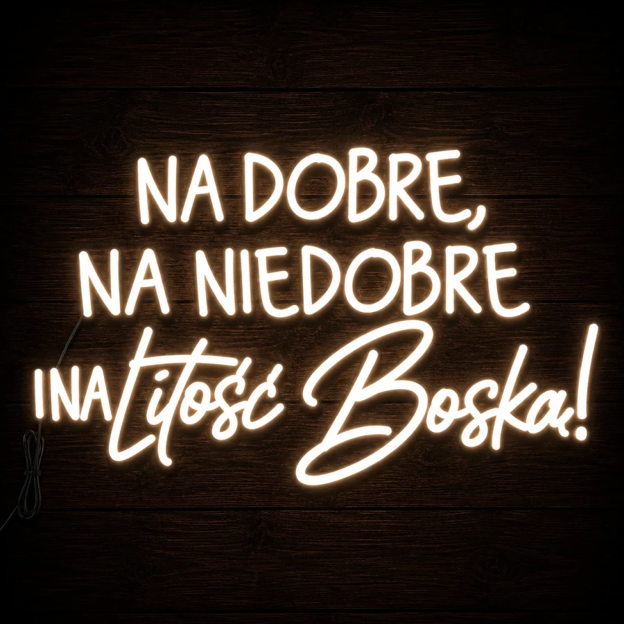 Napis led - Na dobre, na niedobre i na litość boską! - wariant 1