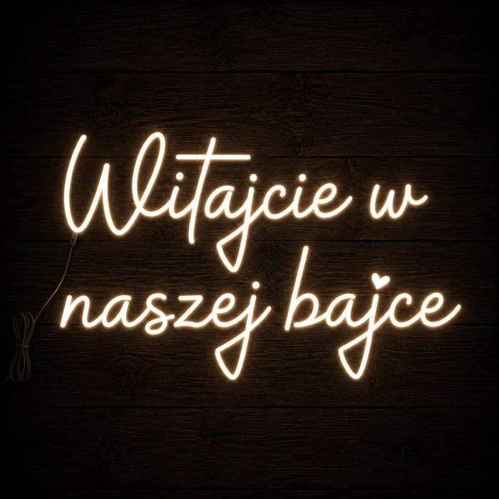 Napis led- Witajcie w naszej bajce