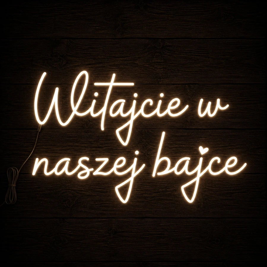 Napis led- Witajcie w naszej bajce