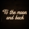 Napis led- To the moon and back - wersja 2