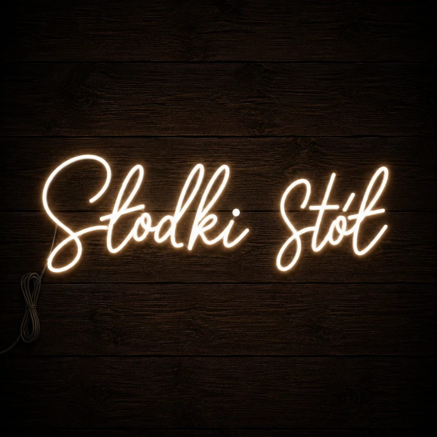 Napis led - Słodki stół