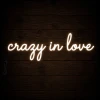 Napis led- Crazy in love - wersja 1