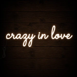 Napis led- Crazy in love - wersja 1