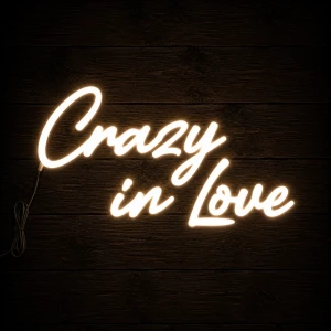 Napis led- Crazy in love - wersja 2