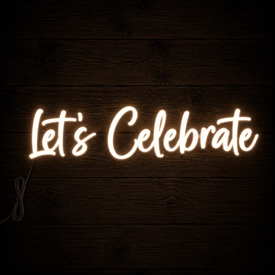 Napis led- Let's Celebrate - wersja 1