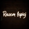 Napis led- Razem lepiej- wersja 1