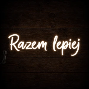Napis led- Razem lepiej- wersja 1